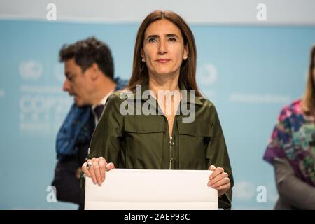 Präsident der COP 25, Carolina Schmidt während der 8. Tag UN-Klimakonferenz COP 25 Chile-Madrid. Stockfoto