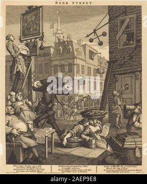 William Hogarth, Bier Street, 1751, Bier Straße; 1751 Datum Stockfoto