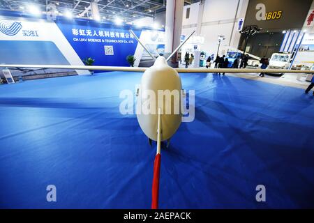 Chinas Inland - Unmanned Aerial Vehicle (UAV) Caihong 4 (CH-4) ist auf dem Display während der 2 Zhejiang International intelligenter Verkehr produziert Stockfoto