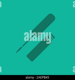 Lip Gloss Glyphe Farbe Symbol. Silhouette Symbol. Negativer Platz. Vektor isoliert Abbildung Stock Vektor