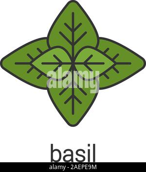 Basilikum Farbe Symbol. Isolierte Vector Illustration Stock Vektor