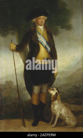 Workshop von Francisco de Goya, Karl IV. von Spanien als Jäger, c 1799-1800, Karl IV. von Spanien als Jäger; c. 1799/1800 Stockfoto