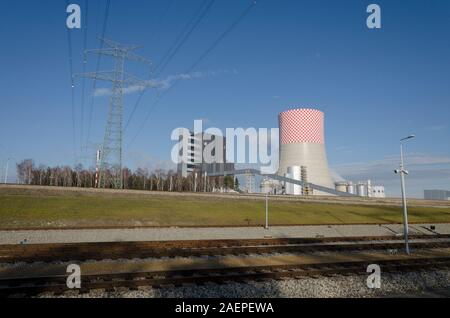 Jaworzno, Schlesien, Polen: Neue modernisiert Teil der Kohle- Jaworzno Kraftwerk Stockfoto