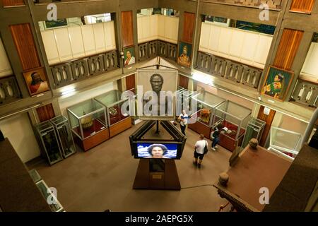 Äthiopien, Addis Abeba, König George VI Street, National Museum von Äthiopien, Innenraum, Erhöhte Ansicht der Galerie Stockfoto