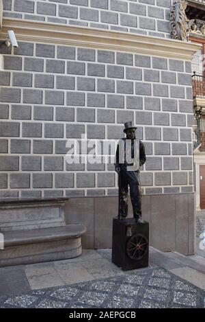 Street Performer, die in Granada, Spanien. Stockfoto