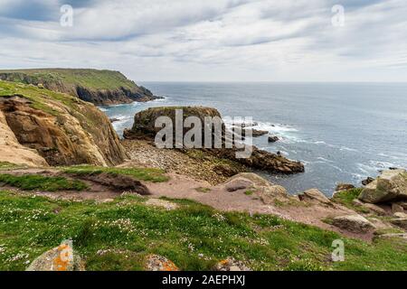 Lands End in Cornwall, England, Vereinigtes Königreich, Großbritannien Stockfoto