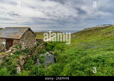 Lands End in Cornwall, England, Vereinigtes Königreich, Großbritannien Stockfoto