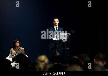 Madrid, Spanien. 10 Dez, 2019. MADRID, Spanien - 10. Dezember 2019: Archie Junge, britische Delegation Kopf sprechen während der Konferenz UN-Klimakonferenz COP 25 in Madrid, Spanien. Credit: SOPA Images Limited/Alamy leben Nachrichten Stockfoto