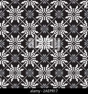 Weihnachten Fair Isle Floral nahtlose Muster - Das ist ein Fair Isle floralen Muster geeignet für Hintergründe, Print Design, Mode Textilien, Strickwaren Stock Vektor