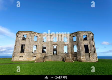 Abfahrt Burg bei Mussenden Temple in Castlerock, County Londonderry Nordirland Stockfoto