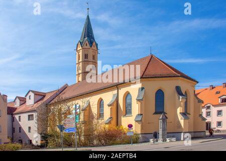 Spitalkirche in Lauingen/Donau • Bayern, Deutschland Stockfoto