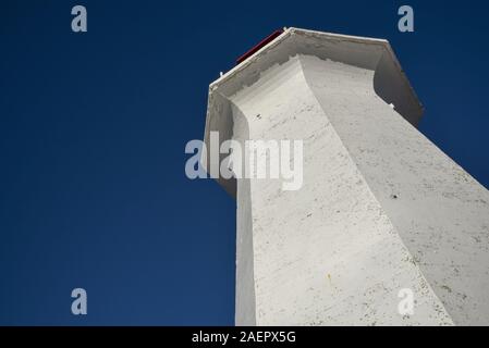 Peggy's Point Lighthouse auch bekannt als Peggy's Cove Leuchtturm wurde 1914 in Stahlbeton errichtet und hat eine 8 seitige Form Stockfoto