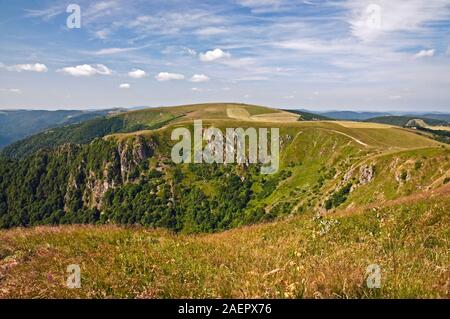 Die Vogesen vom Hohneck Gipfel (1363 m), Oberrhein (68), Grand Est Region, Frankreich Stockfoto