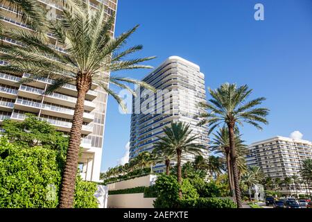 Miami Florida, Bal Harbour, Collins Avenue, Luxus-Eigentumswohnungen am Meer, Hochhäuser, FL191110005 Stockfoto