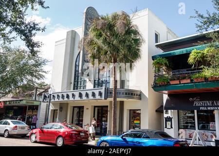 Orlando Winter Park Florida, Innenstadt, Park Avenue, Einkaufsviertel, altes Colony Theater Gebäude, ehemaliges Kino, historisches Viertel, Art Deco Architektur, e Stockfoto