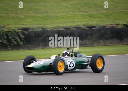 Jim Clarke's Lotus 25 Goodwood Motor Racing Chichester West Sussex Stockfoto