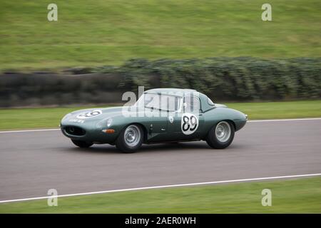 Low Drag e-Typ 13 FXM RAC TT Feier Goodwood Motor Racing Chichester West Sussex Stockfoto