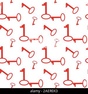 Nahtlose Muster mit Tasten. Vector Illustration. antike Schlüssel. Eps 10. Stock Vektor