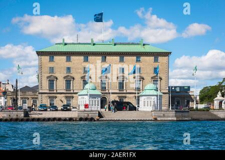 Kopenhagen Royal Pavilions, mit Blick auf die königlichen Pavillons und ehemalige Custom House gelegen entlang des Hafens Waterfront in Nordre Toldbod, Kopenhagen, Stadt. Stockfoto