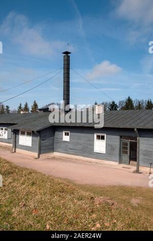 Krematorium Gebäude am KZ Natzweiler-Struthof, Bas-Rhin (67), Grand Est, Frankreich Stockfoto