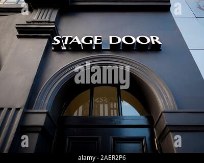 Das London Palladium zurück Eingang und Stage Door, London, UK. Stockfoto