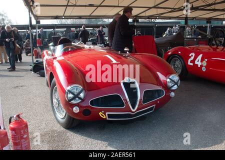 1953 Alfa Romeo 3000 Disco Volante Christopher Mann Goodwood Motor Racing Chichester West Sussex Stockfoto