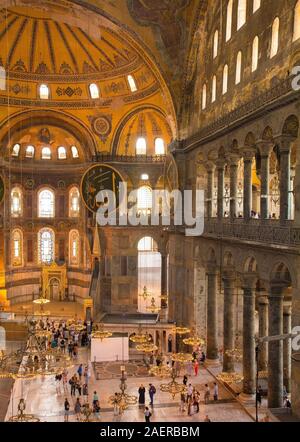 Istanbul, Türkei - 5 September 2019. Ayasofia oder die Hagia Sofia, Sultanahmet, Istanbul, Türkei. In 537 AD als eine Kirche erbaut, wurde es in eine Moschee umgewandelt Stockfoto