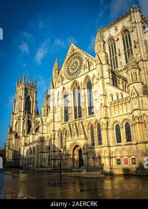 Die Rosette an der York Minster, York, Großbritannien Stockfoto