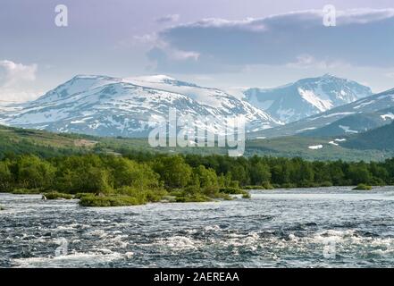 Fluss Sjoa bei Gjendesheim, Jotunheimen, den östlichen Rand des Nationalparks Jotunheimen, Norwegen Stockfoto