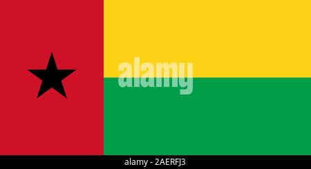 Guinea Bissau Flagge Vector Illustration Grafik Design. Perfekt für Hintergründe, Hintergrund, Business Konzepte und Tapeten. Stock Vektor