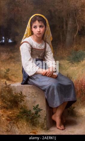 William-Adolphe Bouguereau (1825-1905), Meditation, Öl auf Leinwand, 1885 Stockfoto