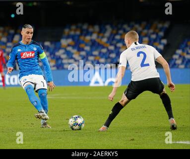 Neapel, Kampanien, Italien. 10 Dez, 2019. Während der Champions League Football Match SSC Napoli vs FC Genk am 10. Dezember 2019 im Stadion San Paolo in Neapel. Im Bild CALLAJON Credit: Fabio Sasso/ZUMA Draht/Alamy leben Nachrichten Stockfoto