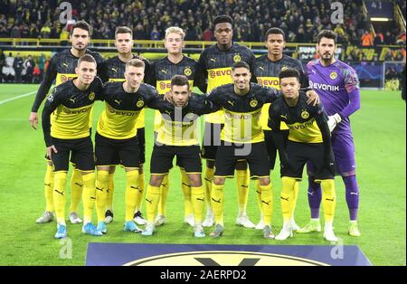 Dortmund, Deutschland. 10 Dez, 2019. firo: 10.12.2019, Fußball, Saison 2019/2020, Champions League: BVB Borussia Dortmund - Slavia Prag Teamfoto, BVB | Verwendung der weltweiten Kredit: dpa/Alamy leben Nachrichten Stockfoto