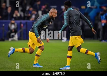 Arturo Vidal des FC Barcelona in der UEFA Champions League Spiel zwischen Inter Mailand und Barcelona im Stadio San Siro, Mailand, Italien am 10. Dezember 2019. Foto: Mattia Ozbot. Nur die redaktionelle Nutzung, eine Lizenz für die gewerbliche Nutzung erforderlich. Keine Verwendung in Wetten, Spiele oder einer einzelnen Verein/Liga/player Publikationen. Stockfoto