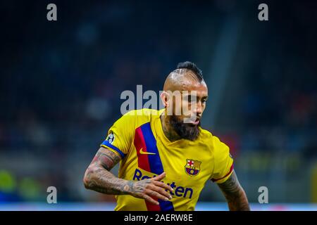 Mailand, Italien, 10 Dez 2019, arturo Vidal (FC Barcelona) während des Turniers rund - Inter vs Barcelona - Fußball Champions League Männer Meisterschaft - Credit: LPS/Fabrizio Carabelli/Alamy leben Nachrichten Stockfoto