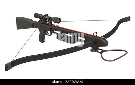 Armbrust, 3D-Rendering auf weißem Hintergrund Stockfoto