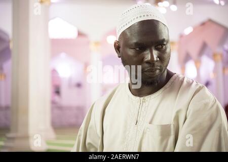 African Muslim in der Brasilianischen Moschee Stockfoto