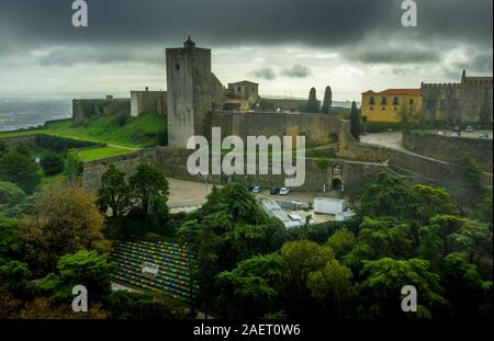 Luftaufnahme der Burg von Palmela in der Nähe von Setubal Portugal Stockfoto