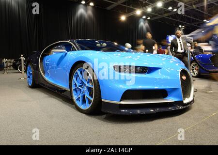 DUBAI, VAE - November 16: Der Bugatti Chiron Sportwagen ist Auf der Dubai Motor Show 2019 Am 16. November 2019 Stockfoto