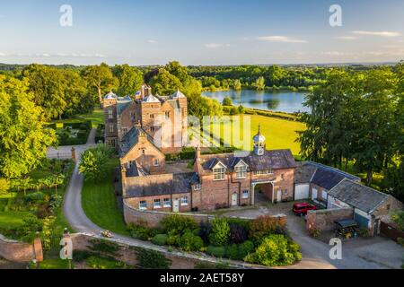 Die historische Kiplin Hall, ein gut erhaltenes Haus Haus aus dem 17. Jahrhundert, Yorkshire, Vereinigtes Königreich. Stockfoto