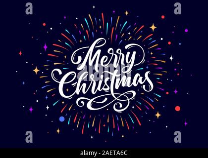 Frohe Weihnachten. Schriftzug text für Frohe Weihnachten Stock Vektor