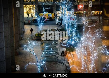 Blick auf den Skulpturengarten im Museum of Modern Art, New York City. Stockfoto