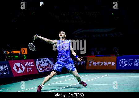 Tai Tzu - Ying aus China Taiwan konkurriert gegen Nozomi Okuhara Japans in das Halbfinale der Frauen single von Fuzhou China Open 2019 in Fuzhou city, Ea Stockfoto