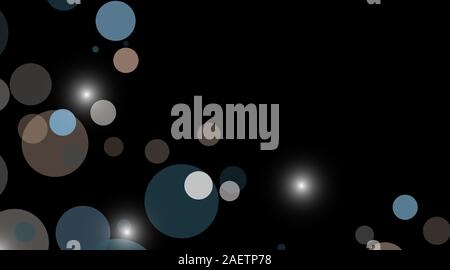 Abstract vector Hintergrund. Blü Circle Dot einzigartigen schwarzen Hintergrund. Vector Illustration für Wallpaper, Banner, Hintergründe, Karte, Landung Stock Vektor