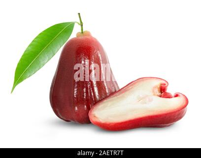 Rose-Äpfel oder Chomphu isoliert auf weißem Hintergrund Stockfoto