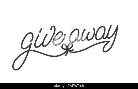 Werbegeschenk Abzeichen. Beschriftung Label Design für social media marketing Verschenken Stock Vektor