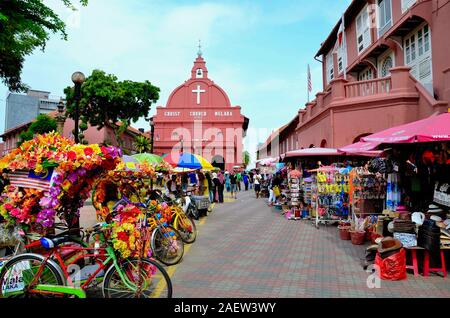 Stadthuys, Rathaus im Herzen der Stadt Malakka, Malakka, Malaysia Stockfoto