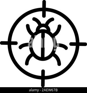 Suche nach Insektensymbol Vektor. Isolierte Darstellung des Kontursymbols Stock Vektor