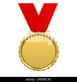 Den ersten Platz goldene Medaille isoliert Stockfoto