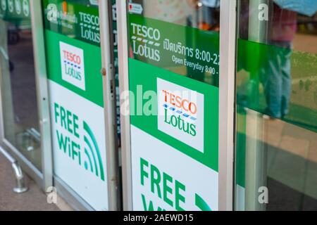 Tesco Lotus in Thailand aus England größte Supermarktkette Tesco, Es gibt Gerüchte, dass Sie erwägen, ihre Niederlassungen in Thaila zu verkaufen Stockfoto